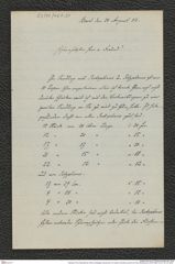 Nachlass Franz Steindachner, Brief und Beilage (Verzeichnis) von Gustav Schneider (senior) an Franz Steindachner (24.08.1882), Inv.Nr. 461.30, Seite 1